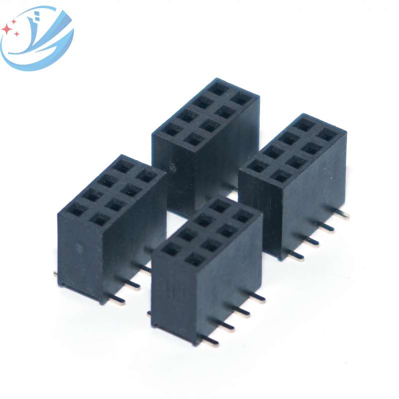 Conector de cabecera hembra SMT de 2 filas de paso 2,54, 8 pines