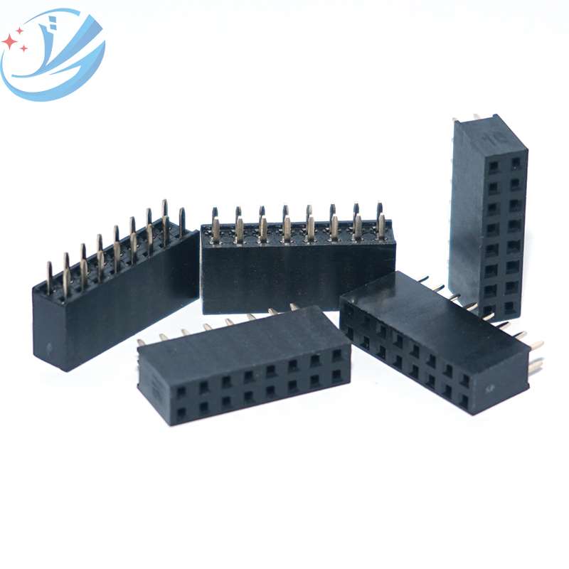 Conector de cabezal de clavija hembra de 2 filas de paso 2,54